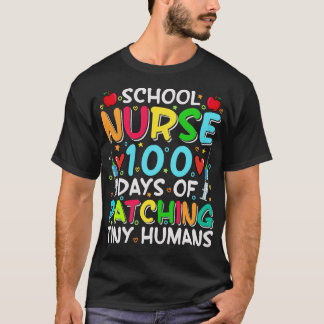 T-shirt Infirmière scolaire 100 jours d'application de pat