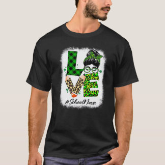 T-shirt Infirmière scolaire Amour Femmes Détachées Décoiff