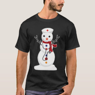 T-shirt Infirmière Snow-Man Infirmière Rn Enregistré Drôle