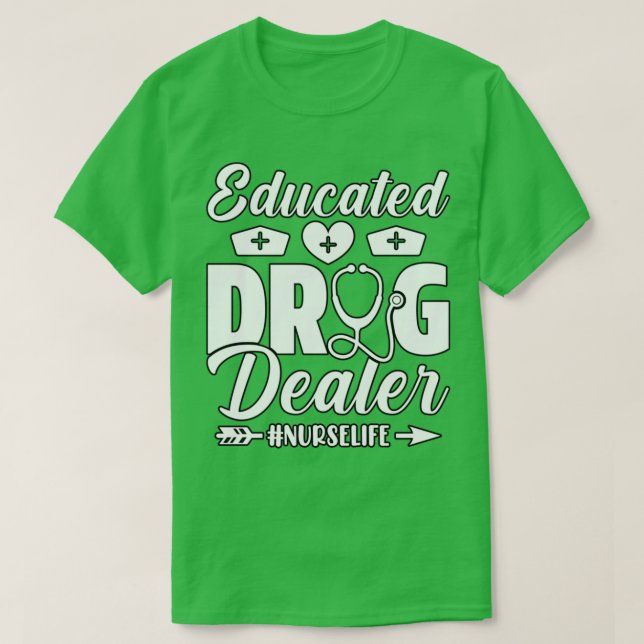 T-shirt Infirmière spécialisée dans la vente de médicament (Design devant)