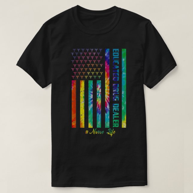 T-shirt Infirmière spécialisée en médicaments Life America (Design devant)