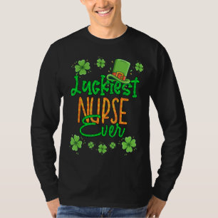 T-shirt Infirmière St Patrick Day Infirmière la plus chanc