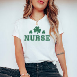 T-shirt Infirmière St. Patrick’s Day Clover vert