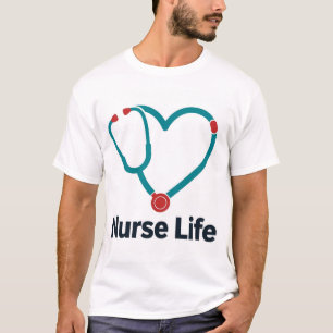 T-Shirt Infirmière Stéthoscope Cœur