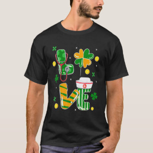T-shirt Infirmière Stethoscope St Patrick S Day Infirmière