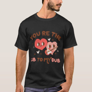 T-shirt Infirmière Valentine Lub À Mon Dub Coeur Valentine