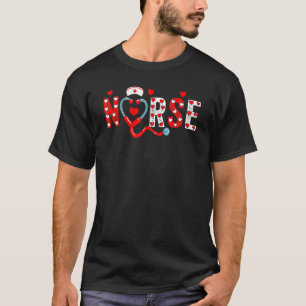 T-shirt Infirmière Valentines Jour Scrub Top Femmes Hommes