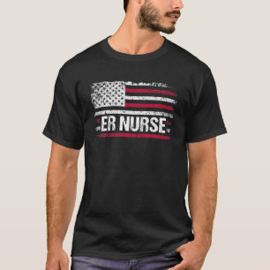 T-shirt Infirmières américaines du drapeau T Urgence