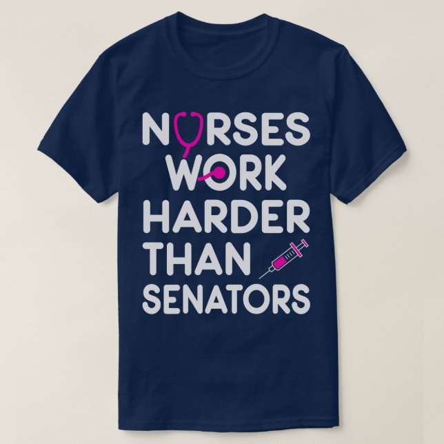 T-shirt Infirmières-Cadeaux Travaillent Plus Dur Que Les S (Design devant)