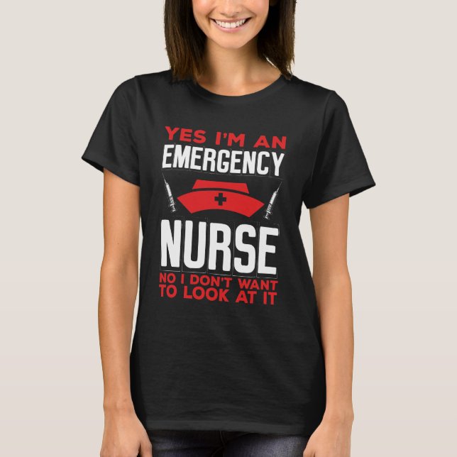 T-shirt Infirmières de salle d'urgence Hôpital Infirmières (Devant)