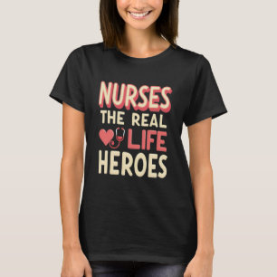 T-shirt Infirmières Les héros de la vie réelle - Style rét