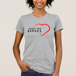 T-shirt Infirmières Mercis  Coeur rouge
