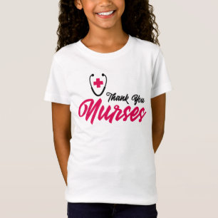 T-Shirt Infirmières Mercis  Rose