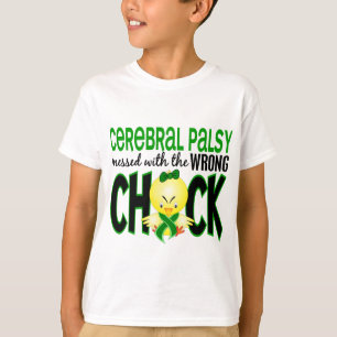 T-shirt Infirmité motrice cérébrale salie avec le poussin