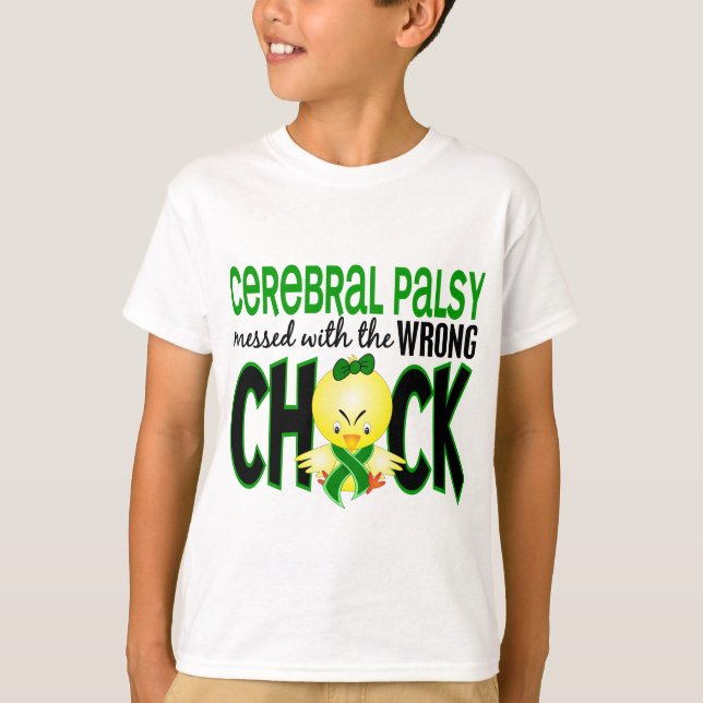 T-shirt Infirmité motrice cérébrale salie avec le poussin (Devant)