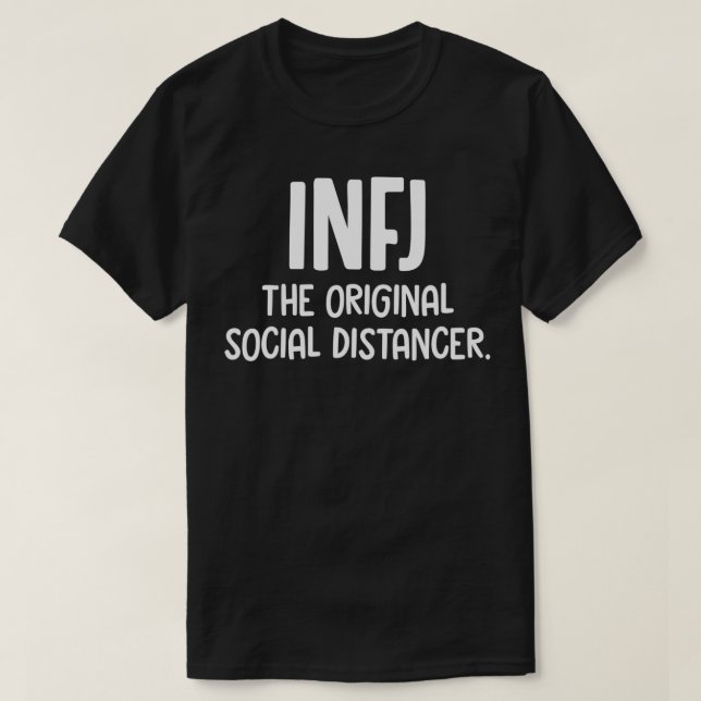 T-shirt INFJ Le danseur social original introvert perso (Design devant)