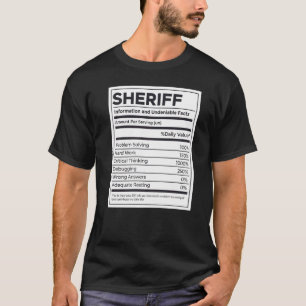 T-shirt Information sur la nutrition du shérif
