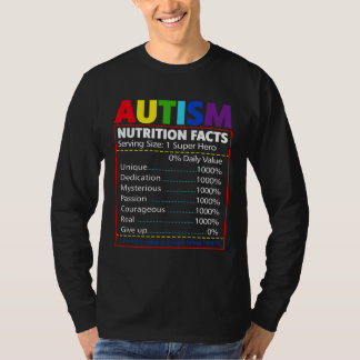 T-shirt Informations Nutritionnelles Autisme Tout-Petit En