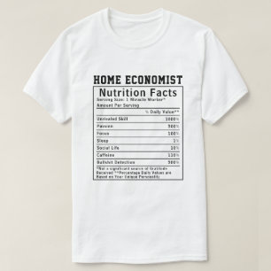 T-shirt Informations nutritionnelles drôles pour l'économi