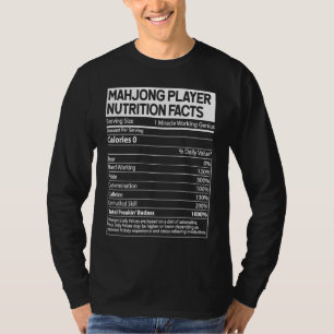 T-shirt Informations nutritionnelles du joueur de Mahjong