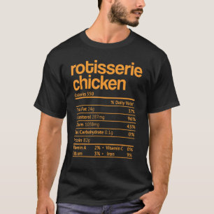 T-shirt Informations nutritionnelles sur le poulet rôti de