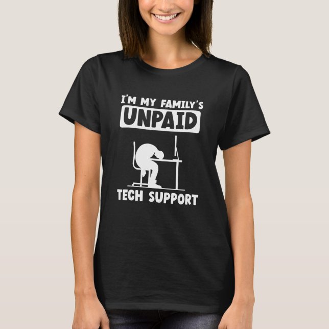 T-shirt Informatique Geek Nerd Ordinateur Je suis la techn (Devant)
