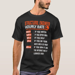 T-shirt Ingénierie structurelle Taux horaire Terminale str