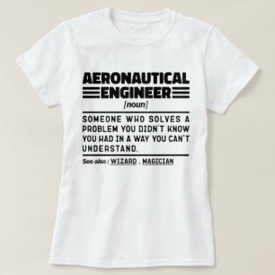 T-shirt Ingénieur aéronautique Noun Définition Drôle Trava