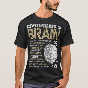 T-shirt Ingénieur Cerveau drôle Processus Ingénieur Hommes