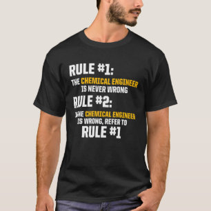 T-shirt Ingénieur chimiste - Génie des règles Cadeaux