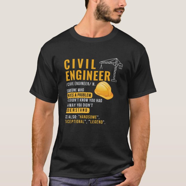 T-shirt Ingénieur civil (Devant)