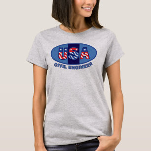 T-shirt Ingénieur civil patriotique
