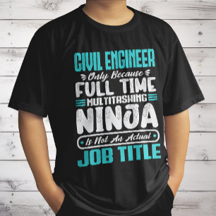 T-shirt Ingénieur civil Titre du travail Ingénieur de prof