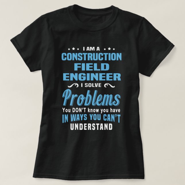T-shirt Ingénieur de chantier de construction (Design devant)