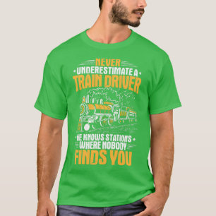 T-shirt Ingénieur de la locomotive du conducteur de train