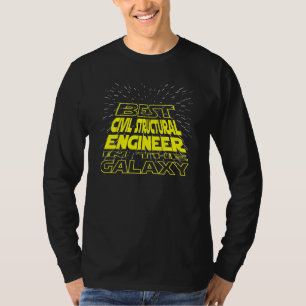 T-shirt Ingénieur de la structure civile Cool Galaxy