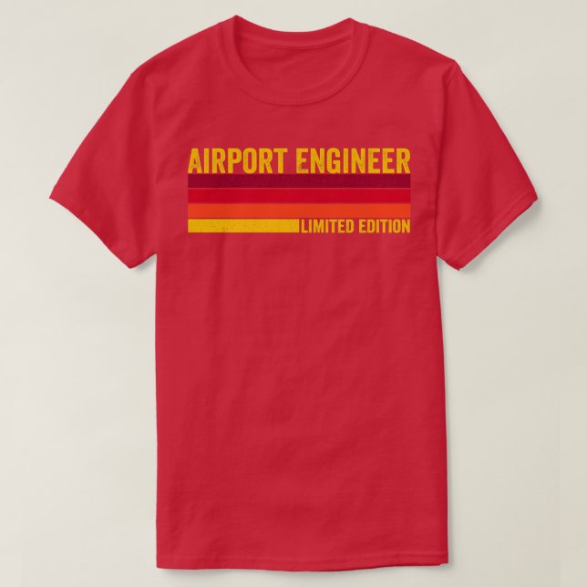 T-shirt Ingénieur de l'aéroport (Design devant)