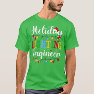 T-shirt Ingénieur de l'éclairage de Noël Lumière Mens