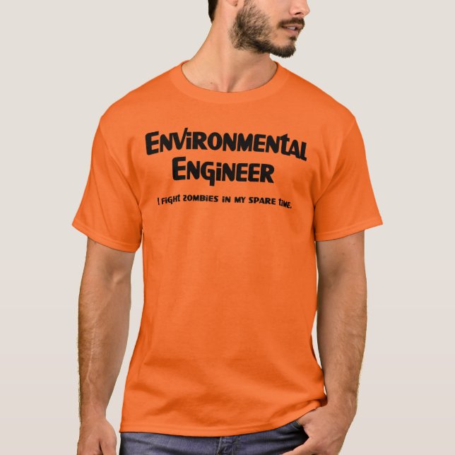 T-shirt Ingénieur de l'environnement Zombie Fighter (Devant)