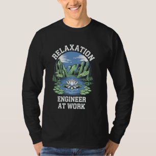 T-shirt Ingénieur De Relaxation Au Travail Massage Drôle T