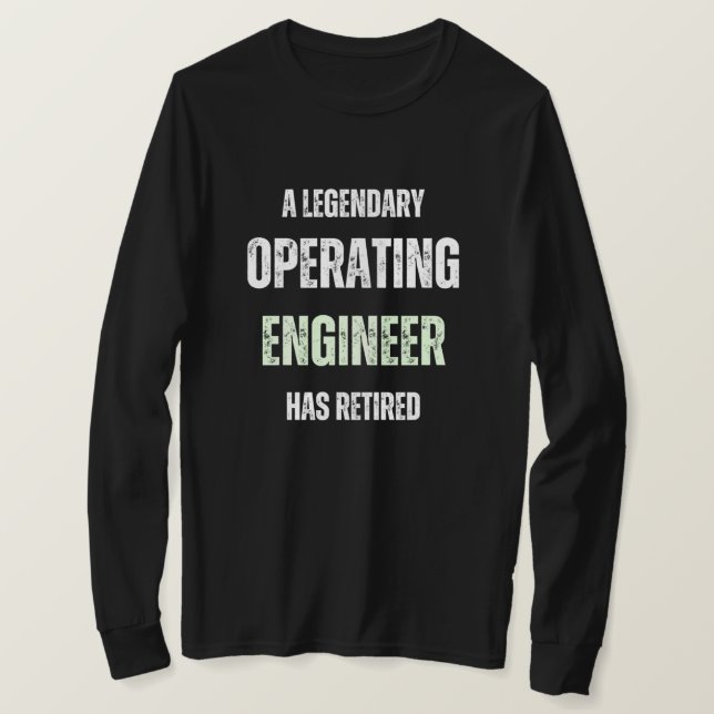 T-shirt Ingénieur d'exploitation retraité Retraité Retrait (Design devant)
