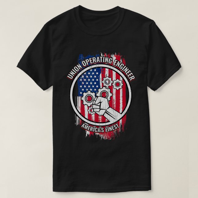 T-shirt Ingénieur d'exploitation syndical Mens Cadeau Engi (Design devant)