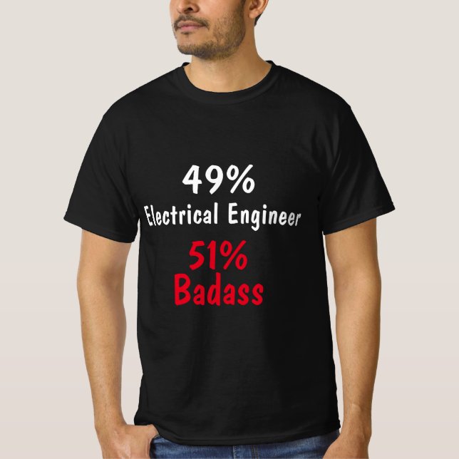 T-shirt Ingénieur électrique Badass (Devant)