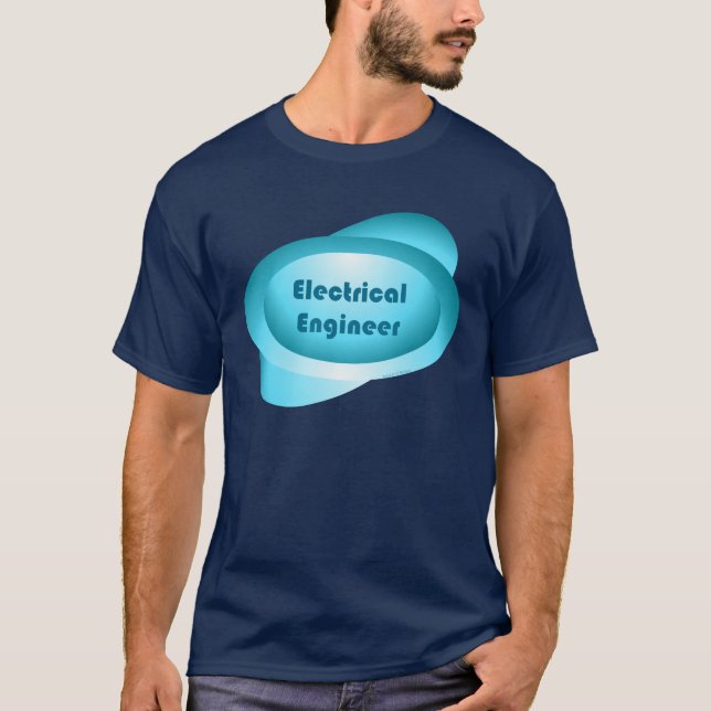 T-shirt Ingénieur électrique bleu (Devant)