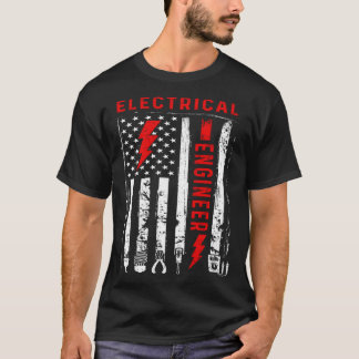 T-shirt Ingénieur électrique rétro-graphique Engi