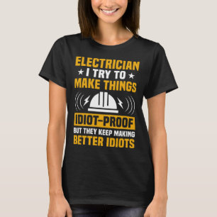 T-shirt Ingénieur Électronique J'Essaie De Faire Les Chose