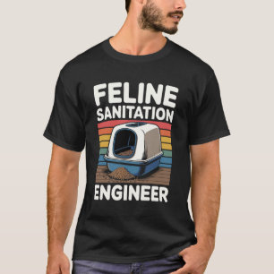 T-shirt Ingénieur en assainissement félin Amoureux de la l