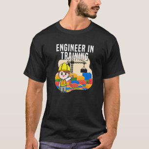 T-shirt Ingénieur En Formation Blocs Maître Bâtiment