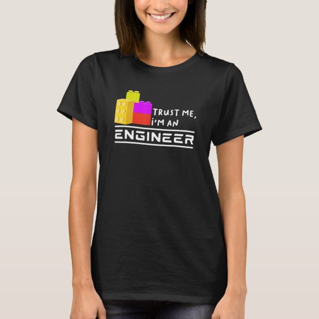 T-shirt Ingénieur Enfants Jouet Gros Bâtiments Bui (Devant)