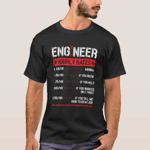 T-shirt Ingénieur Ingénierie horaire Mécanique 1